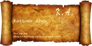 Kettner Alex névjegykártya